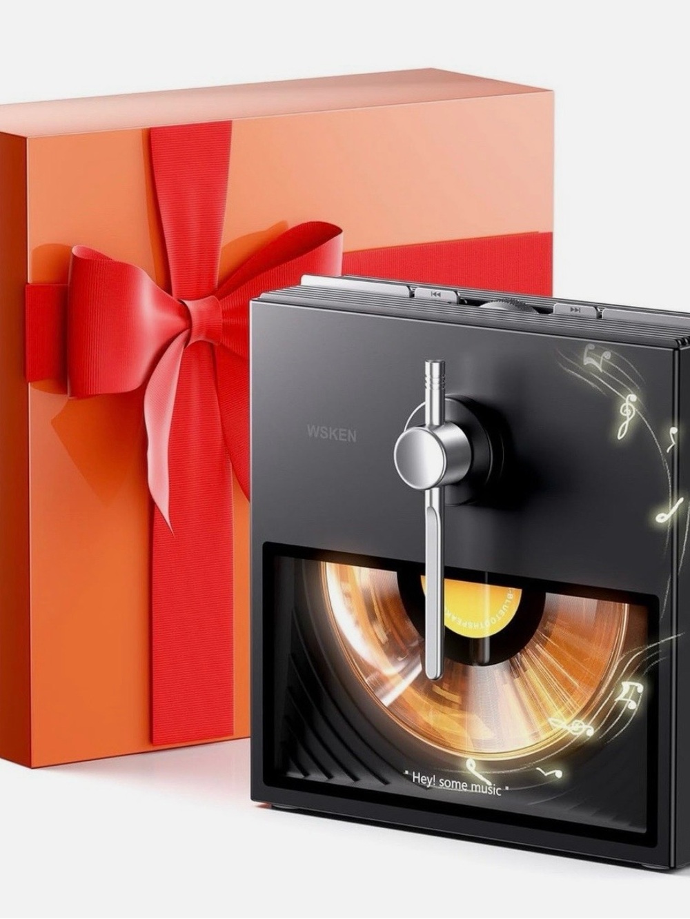 Black Portable Bluetooth Speaker with Retro Dial